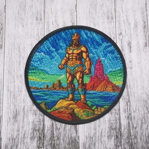 Aztec Patch – Spiritual Retro Patch for History Buff - Iron-on/Sew-on Applique for Vest Jacket Clothes Backpack, Ancient Civilization Mexico