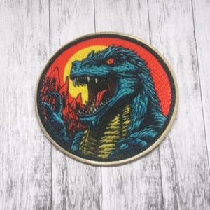 Kaiju Monster Patch Iron-on/Sew-on Applique for Vest Jacket Clothing Backpack, Decorative Badge, Japenese, Myth Legend Creature Monsterverse
