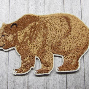 Bear Patch Embroidered Iron-on Applique for Jacket, Clothing, Backpack, Vest, wildlife emblem, forest animal, grizzly bear, outdoor badge