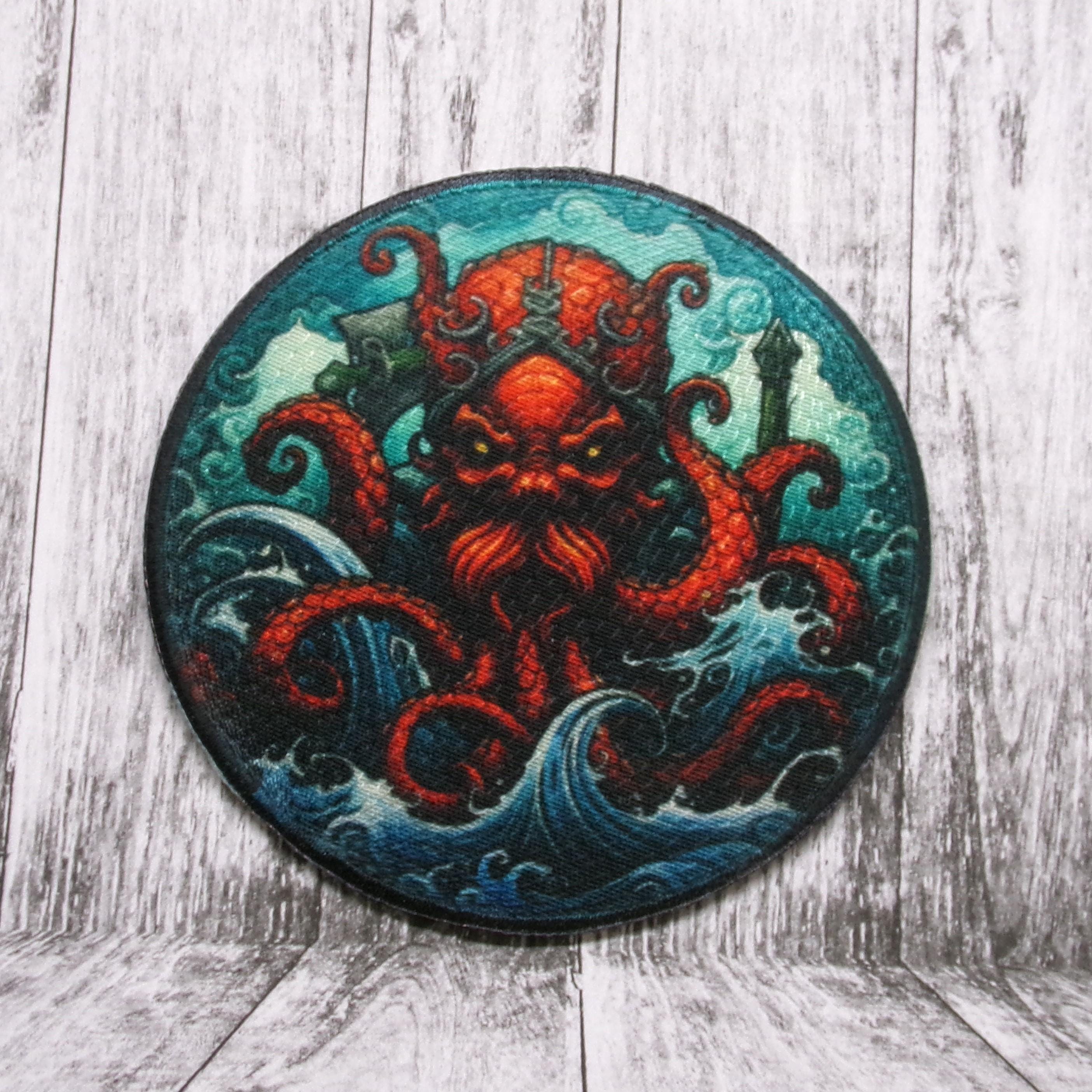 Legendary Kraken Patch – Sea Creature - Iron-on/sew-on Applique for ...