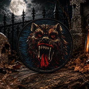 Parche de hombre lobo/Parche termoadhesivo/Decoración para disfraz de Halloween/Parches de terror/Monstruos y criaturas/Aplicación para coser en ropa, chaleco, sombrero o mochila