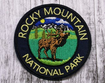 Parche Bordado Planchable Del Parque Nacional De Las Montañas Rocosas - Hecho En USA