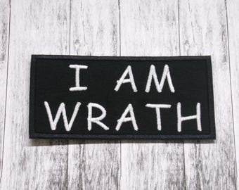 Ich bin Wrath Aufnäher/ gestickter Aufnäher für Jacke & Rucksack/Bekleidung/Tabletop Spiel Patch/RPG Patch/Grim Patch/Sci-Fi Patch
