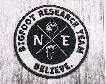 Bigfoot Research Team Patch/Paranormal Patch/Iron-on Applique for Jacket & Backpacks/Clothing/Cryptid Badge/Sasquatch Patch/Myths Legends