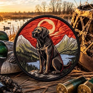 Écusson de laboratoire chocolat/pièce thermocollante/insigne pour animal de compagnie/labrador/amoureux des chiens/appliques à coudre pour vêtements gilet/veste chapeaux sac à dos harnais