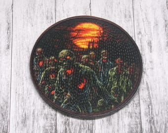 Zombie Apocalypse-patch/strijkpatch/badge ondode horde/horror survival fan gear/naaiwerk appliqué voor kleding vest/jas rugzak hoeden
