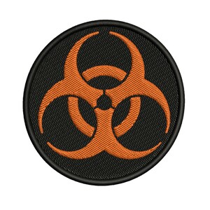 Biohazard Symbol Patch Gestickt Zombie Symbol Nukleare Warnung Etsy