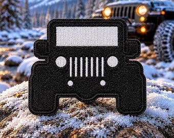 Rugged 4WD Vehicle Patch/Iron-On Patch/Mudding Badge/4x4 Road Trip/Embroidered Sew-On Applique for Clothing Jacket/Vest Backpack Gear Hats