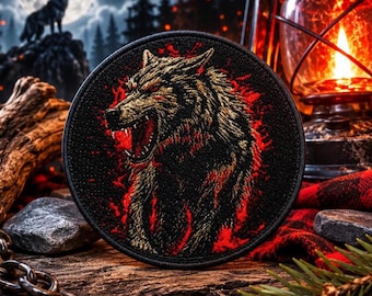 Parche de hombre lobo/Parche termoadhesivo/Decoración para disfraz de Halloween/Parches de terror/Monstruos y criaturas/Aplicación para coser en ropa, chaleco, sombrero o mochila