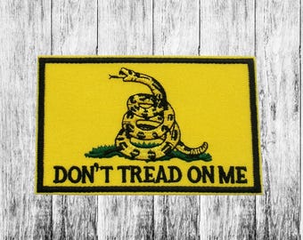 Toppa Con Bandiera Di Gadsden: Serpente A Sonagli Ricamato - Foto 12