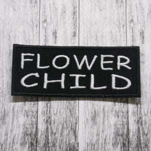 Flower Child Patch Embroidered Iron-on Applique for Jacket, Clothing, Backpack, Tote Bag, Vest, positive vibe, music festival, 70s aesthetic