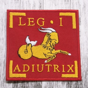 Legio I Adiutrix Roman Legion Patch – Embroidered Iron-On SPQR Military Badge, Roman Standard, Roman Empire Applique for Backpacks & Jackets