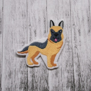 Deutscher Schäferhund Patch gestickt Aufnähen DIY Applikation Weste Jacke Kleidung Rucksack Pelz Freund Hunde emotionales Support Geschirr