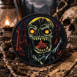 Ghoul Patch/Iron-on Patch/Halloween Costume Decor/Horror Patches/Monsters & Creatures/Sew-on Applique for Clothing Vest Hat Backpack