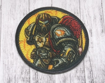 Space Marine Patch/Sew-on Applique for Jackets & Backpacks/Clothing/War Patch/Grim Sci-fi Patch/Tabletop Games/Novels/Darkness Gothic Patch