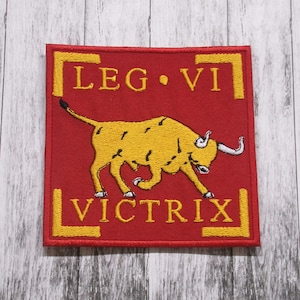 Legio VI Victrix Roman Legion Patch – Embroidered Iron-On SPQR Military Badge, Roman Standard, Roman Empire Applique for Backpacks & Jackets