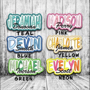 Custom Embroidered Name Patch – Personalized Text Patches | Team Patches Iron-On, Sew-On, Hook & Loop | For Jackets, Hats, Uniforms, Bags