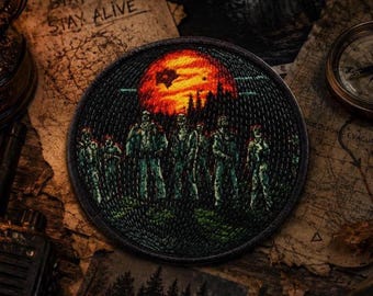 Zombie Apocalypse Patch/Iron-on Patch/Halloween Costume Decor/Horror Patch/Monster & Creature/Sew-on Applique for Clothing Vest Hat Backpack