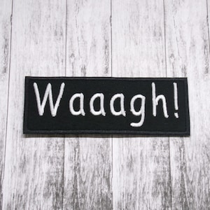 Iron-On Waaagh! Patch/Orc Patch/Embroidered Sew-On Applique for Jackets & Backpacks/Clothing/Tabletop Game Patch/RPG Patch/Xeno Patch/Grim