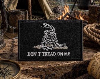 Don't Tread On Me Patch/Iron-On Patch/Snake Flag Emblem/Freedom/Embroidered Sew-on Applique for Clothing Vest/Jacket Hat Backpack Gear