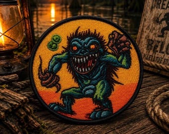 Demon Patch/Iron-on Patch/Creatures & Monsters/Horror Patches/Halloween Costume Decor/Sew-On Applique for Clothing Vest/Jacket Hats Backpack
