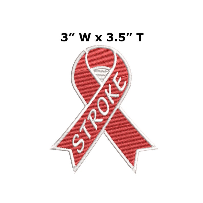 Stroke Awareness Support Ribbon Embroidered Patch Etsy