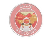 Mars Explorer Embroidered Patch Iron-On Sew-On Custom Applique, NASA Astronaut Outer Space Mission, Vest Jacket Clothing Backpack, All sizes