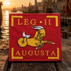 Legio II Augusta Roman Legion Patch/Iron-On Patch/SPQR Empire/Military Badge/Embroidered Sew-On Applique for Clothing Jacket Hats Backpack