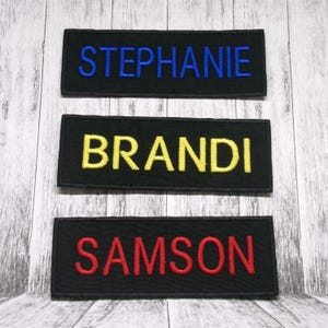 Custom Name Tag Patch/Sew-On Applique for Backpack & Clothing/Hat/Personalized Badge/Uniform/Work Name Patch/Embroidered ID Label