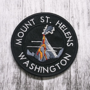 Mount St. Helens Washington Volcano Embroidered Patch Iron-On/Sew-On Nature Badge Park Souvenir Gift Hiking Camping Applique Vest Clothing