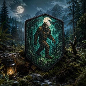 Bigfoot Patch/Iron-On Patch/Paranormal Badge/Sasquatch Cryptid Myth & Legend/Sew-On Applique for Clothing, Vest/Jacket, Backpacks, Gear