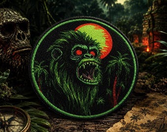 Skunk Ape Patch/Paranormal Patch/Iron-on Applique for Jacket & Backpacks/Bag/Clothing/Bigfoot Patch/Cryptid/Sasquatch Patch/Myths Legends