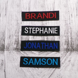 Custom Name Tag Patch/Sew-On Applique for Backpack & Clothing/Hat/Personalized Badge/Uniform/Work Name Patch/Embroidered ID Label