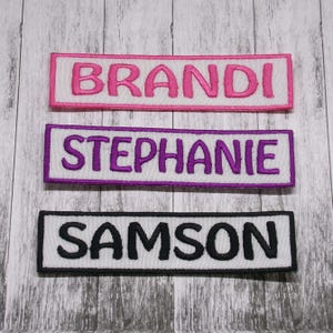 Custom Name Tag Patch/Sew-On Applique for Backpack & Clothing/Hat/Personalized Badge/Uniform/Work Name Patch/Embroidered ID Label