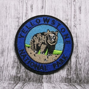 Yellowstone Park Patch/Iron-On Embroidered Applique for Jacket & Clothing/Backpacks/Nature Badge/Hiking Patch/Mountain Patch/Souvenir