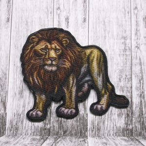 Lion Patch Iron-on Applique for Jacket, Clothing, Backpack, Tote Bag, Vest, safari animal, wildlife gift, big cat patch, nature explorer