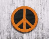Hippie Sign Patches, Peace Iron-On Patch, Make Love Not War Iron-On Patch