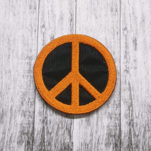 Peace Sign Patch Embroidered Iron-on Applique for Jacket, Clothing, Backpack, Tote Bag, Vest, music festival badge, bohemian, free love