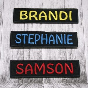 Custom Name Tag Patch/Sew-On Applique for Backpack & Clothing/Hat/Personalized Badge/Uniform/Work Name Patch/Embroidered ID Label