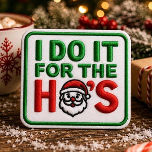 Christmas Embroidered Hat Patches- 3-4 Inches