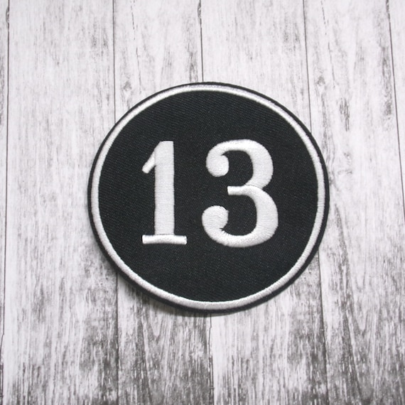 【Lucky様】no.13 Lucky Number 13 Patch Embroidered Iron-on Applique for