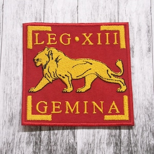 Legio XIII Gemina Roman Legion Patch – Embroidered Iron-On SPQR Military Badge, Roman Standard, Roman Empire Applique for Backpacks & Jacket
