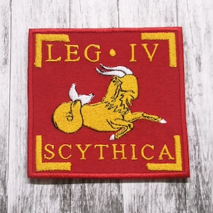 Roman Legion IIII SCYTHICA Roman Legion Patch Embroidered Iron-On SPQR Military Badge, Roman Empire Standard, Applique for Backpack & Jacket