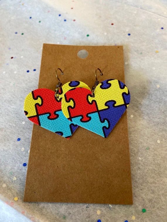 Spread Love Not Hate Heart Earrings | Etsy