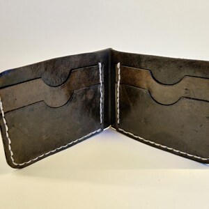 Hand made and stitched Leather Bifold Wallet