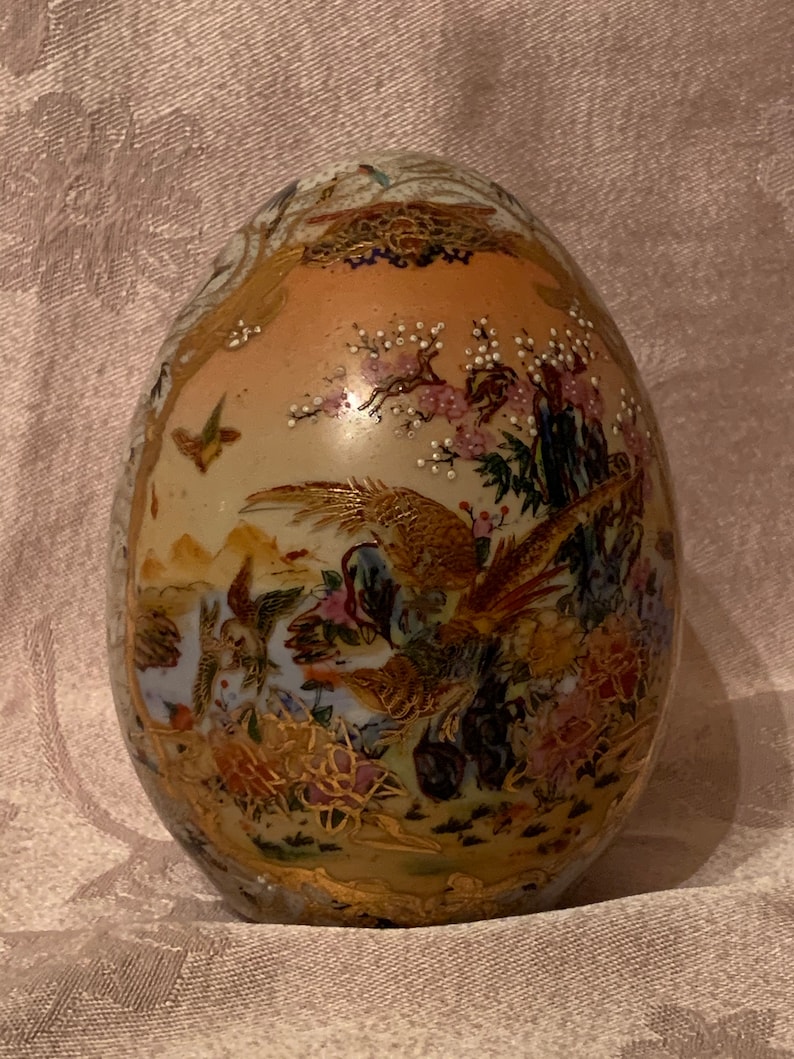 Satsuma Porcelain Egg Etsy