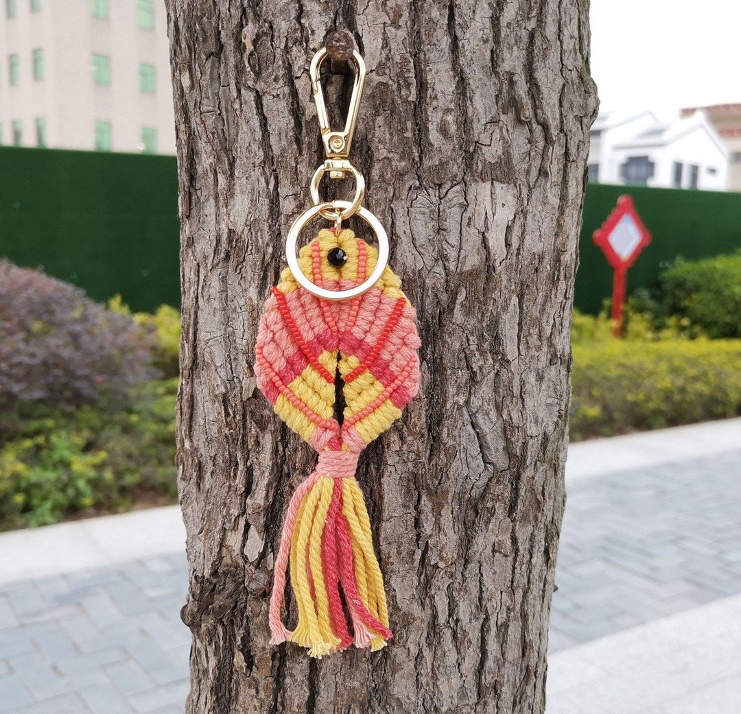 Hand Woven Wool Woollen Keychain, Handmake Keychain, Personalized