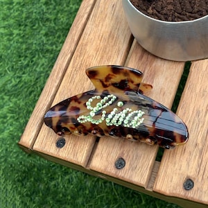 Garra de cabelo personalizada, grampos de cabelo, presilhas de cabelo, garra de cabelo diamont, acessórios de cabelo, grampos de cabelo com nome personalizado, presente para mamãe