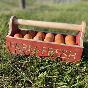Hand Made Farm Fresh Egg Carrier