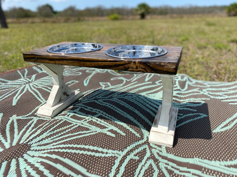Farm Style Elevated Dog Bowl Stand